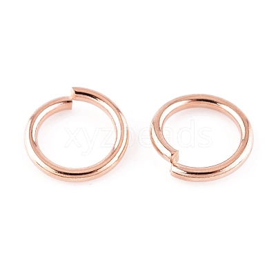 304 Stainless Steel Open Jump Rings STAS-L187-10x1.5mm-RG-1