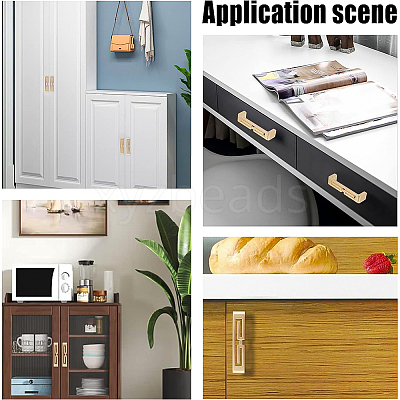 Zinc Alloy Bar Cabinet Door Knobs FIND-WH0097-17G-1