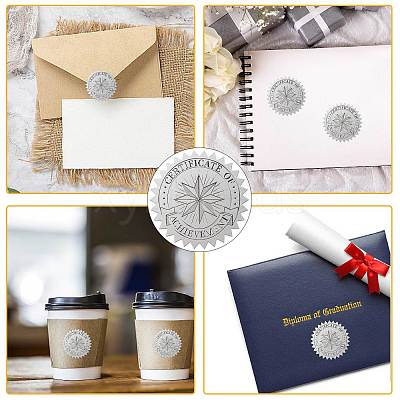 34 Sheets Silver Foil Embossed PET Picture Sticker DIY-WH0528-001-1