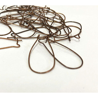 Brass Hoop Earrings Findings Kidney Ear Wires EC221-R-1