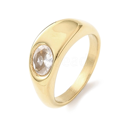 304 Stainless Steel Glass Cuff Open Rings RJEW-P177-02B-G-1