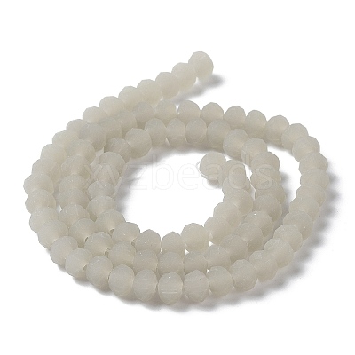 Imitation Jade Solid Color Glass Beads Strands EGLA-A034-J6mm-MD10-1