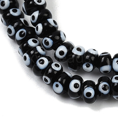 Handmade Evil Eye Lampwork Beads Strands LAMP-A007-02A-04-1