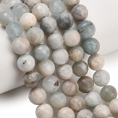 Natural Aquamarine Beads Strands GG-CBA7BB7-A01-10mm-1