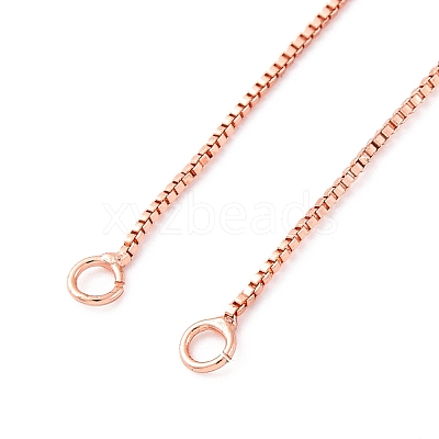 0.9MM Brass Box Chain Necklace Making NJEW-D302-77RG-1