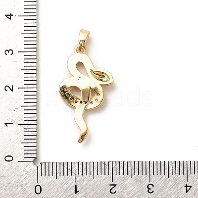 Brass Micro Pave Cubic Zirconia Pendants KK-C108-01F-G-1