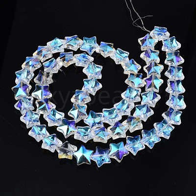Electroplate Glass Beads Strand EGLA-S188-18-B03-1
