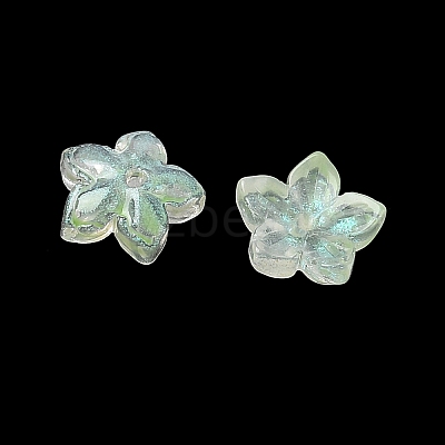 Dyed & Heated Glass Bead Caps GLAA-Z019-02E-1