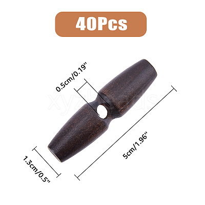 Wood Buttons BUTT-WH0029-30B-1