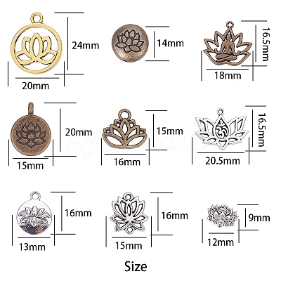 Tibetan Style Filigree Alloy Pendants TIBEP-SC0001-18-1