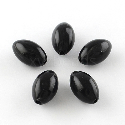 Oval Imitation Gemstone Acrylic Beads OACR-R026-01-1