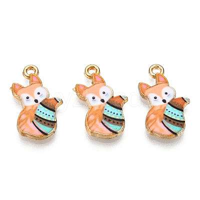 Painted Alloy Pendants PALLOY-P288-05G-08-1
