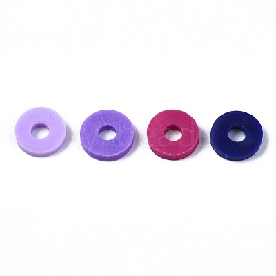 Handmade Polymer Clay Beads Strands CLAY-R089-6mm-T02B-28-1