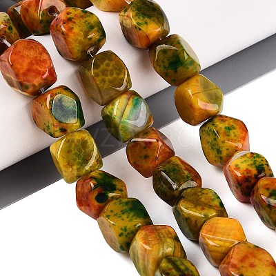 Natural Multi-Color Agate Beads Strands G-Q606-75-1