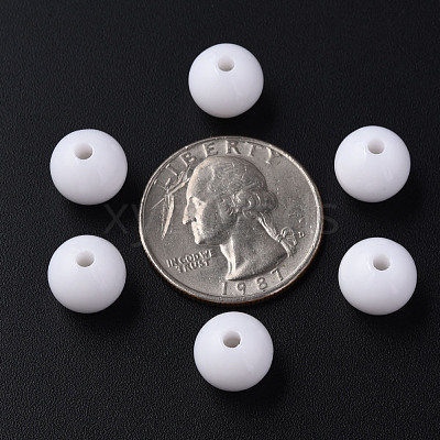 Opaque Acrylic Beads MACR-S370-C10mm-01-1