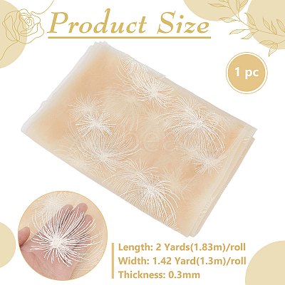 2 Yards Fireworks Pattern Polyester Gauze Fabric DIY-WH0308-944C-1