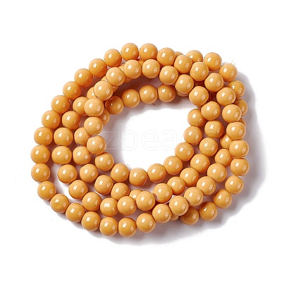 Painted Glass Bead Strands X-DGLA-S071-8mm-22-1