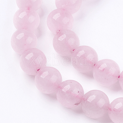 Natural White Jade Bead Strands G-R165-8mm-22-1