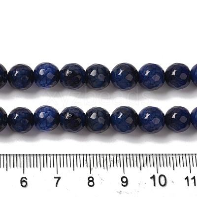 Dyed & Heated Natural Dragon Veins Agate Beads Strands G-P539-A01-11-1
