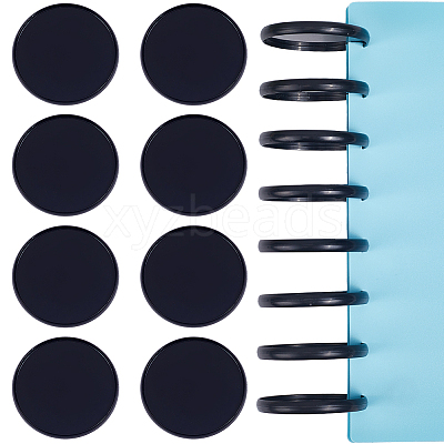 12Pcs Plastic Loose Leaf Ring Round Binder Discs DIY-CP0010-97A-1