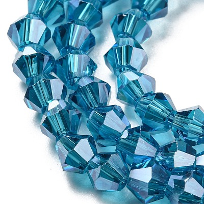 Transparent Electroplate Glass Beads Strands EGLA-A039-T2mm-A01-1