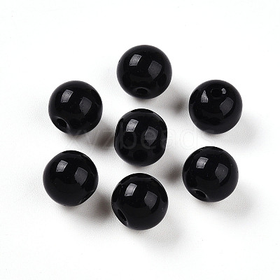 Opaque Solid Color Glass Beads X1-GLAA-N007-10mm-A07-1