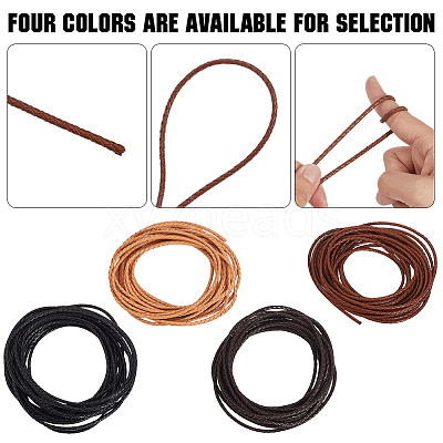 5M Round Braided Cowhide Letter Cord WL-GF0001-34A-02-1