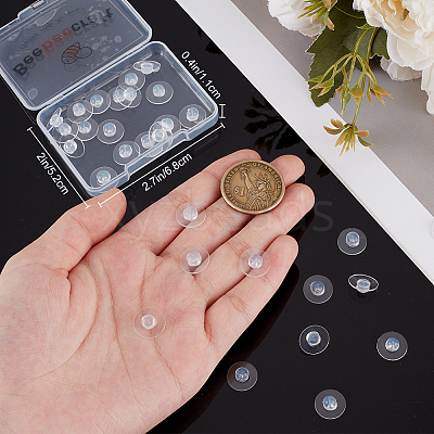 30Pcs Silicone Ear Nuts SIL-BBC0001-04A-1