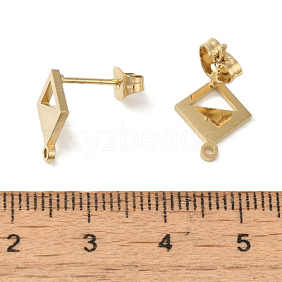 Ion Plating(IP) 304 Stainless Steel Stud Earring Findings STAS-I206-85G-1