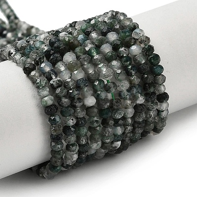 Natural Moss Agate Beads Strands G-C228-A01-2x3mm-1