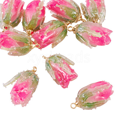 10Pcs Transparent Acrylic Pendants SACR-TA0001-66A-1