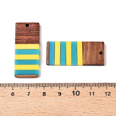 Epoxy Resin & Walnut Wood Pendants RESI-N039-121K-1