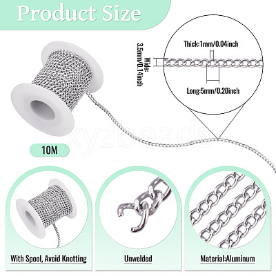 10M Aluminium Curb Chains CHA-TA0001-35P-1