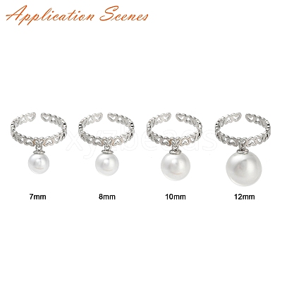 Brass Heart Wrap Open Cuff Ring Findings KK-WH0031-48P-1