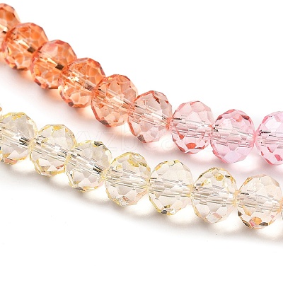 Transparent Painted Glass Beads Strands X1-DGLA-A034-T8mm-A20-1