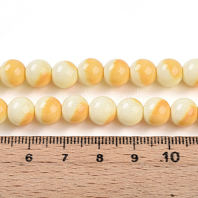 Baking Paint Glass Beads X1-DGLA-N012-8mm-03-1