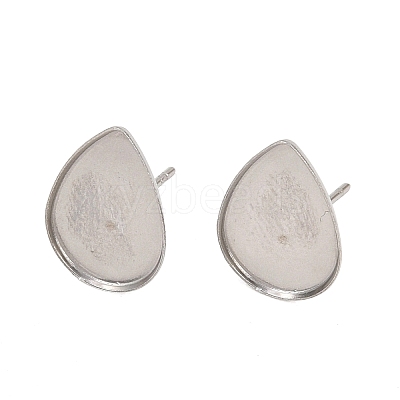 Tarnish Resistant 304 Stainless Steel Stud Earring Settings X-STAS-Q170-13-1
