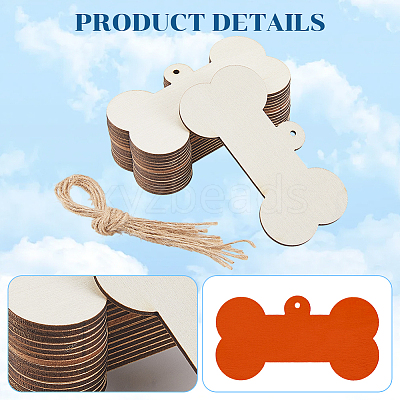Unfinished Blank Wooden Big Pendants Kit WOOD-WH20014-003A-1