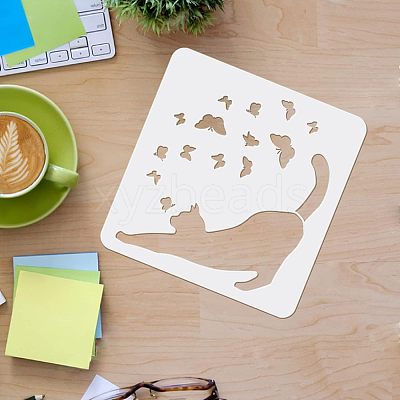 PET Hollow out Drawing Painting Stencils Sets DIY-WH0172-377-1