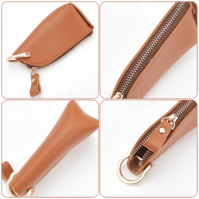 PU Leather Zipper Car Key Case AJEW-WH0348-14B-1