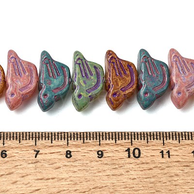Painted Glass Beads Strands GLAA-Z021-19A-1