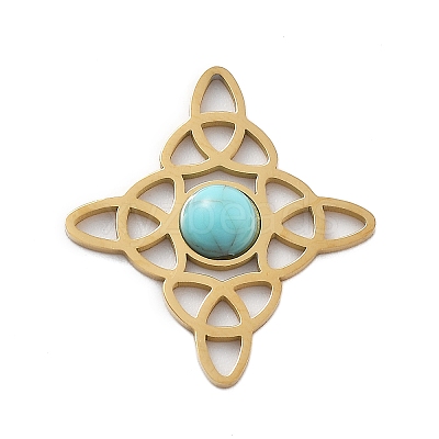 Synthetic Turquoise Pendants LS-STAS-I327-14G-06-1