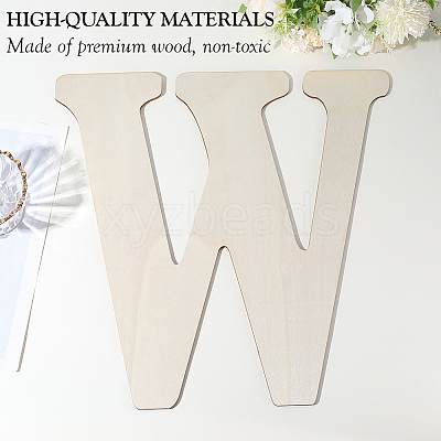 Letter Unfinished MDF Sheets WOOD-WH20012-008W-1
