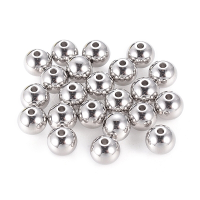 Tarnish Resistant 201 Stainless Steel Beads STAS-R033-8mm-1