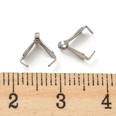 Non-Tarnish 316 Surgical Stainless Steel Pendant Pinch Bails STAS-Q310-04P-1