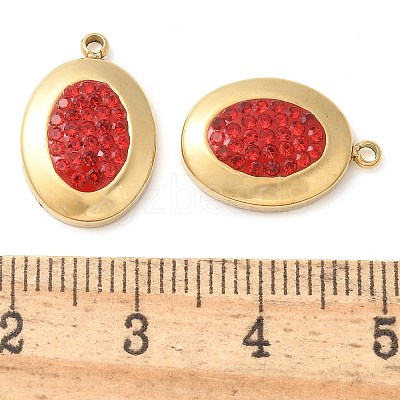 Polymer Clay Rhinestone Pendants STAS-Q345-04G-02-1
