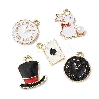 20Pcs 10 Styles Alloy Enamel Pendants ENAM-FP0002-89-1