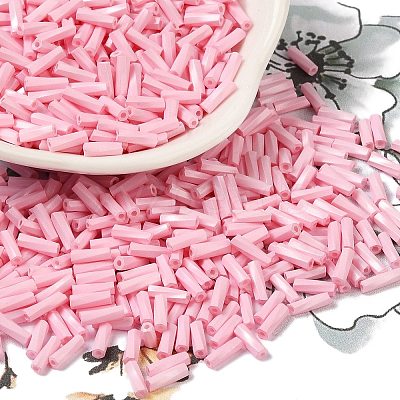 Baking Paint Glass Twist Bugle Beads SEED-C004-02M-1