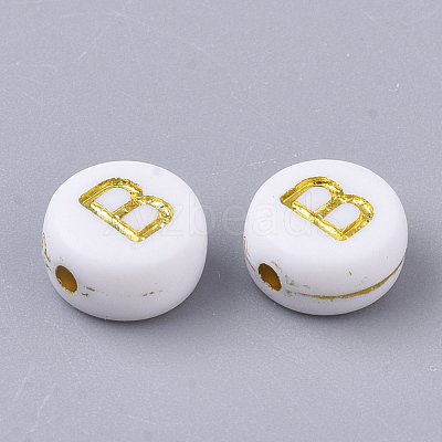 Plating Acrylic Beads PACR-R242-01B-1
