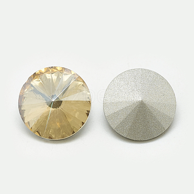 Pointed Back Glass Rhinestone Cabochons RGLA-T086-8mm-06-1
